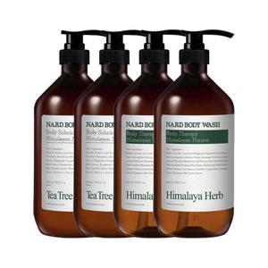 [부케가르니]히말라야 허브 나드 티트리로즈마리향 1000ml 바디워시 x2개+바디로션 x2개