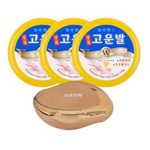 웰빙헬스 명품 고운발 풋크림 110g 3개 + 라온 각질제거기 세트