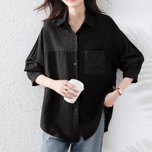 [블랙퀸][블랙퀸] 모노시크 카이 셔츠 blk003898