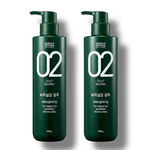 [1+1] 아모스 녹차실감 지성샴푸 500g 리바이탈라이징