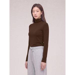 [베스띠벨리]스몰 자수 터틀넥 티셔츠 브라운 BJIBI9804
