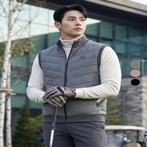 [이지바이]김영주스포츠 온기발산 남성 다운 웰론 앞판 패딩 등판 발열 안감 니트조끼(M5WV16)