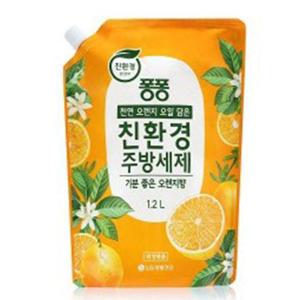 주방세제 주방용품 세척제 오렌지향주방세제 리필형주방 WFJ70U4