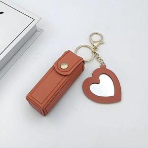 거울형 립밤 키링 휴대용 수납 케이스 2p 립스틱 파우치