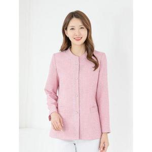 [모슬린]엄마옷 자켓 트위드 정장 라운드 체크 MQG129093 마담 미시 중년여성 빅사이즈 할머니옷 50대 60..