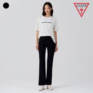 갤러리아_게스 여성 BLK톤 슬림 붓컷 청바지 YQ3D9182 26FW