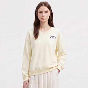 [샵앤][샵앤] 국산 여성 ?용좋은 V넥 자수 데일리 맨투맨 ODA-WSH260089-크림