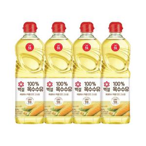 백설 옥수수유 900ml x4개