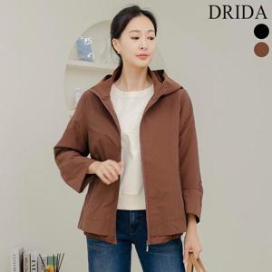 드리다 여자 가을 볼륨 카라 빅사이즈 집업 야상 사파리 하프 점퍼 40-50대 미시 중년여성 엄마옷 캐주얼