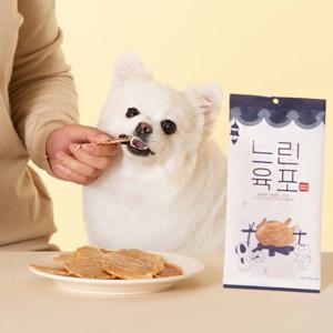 페슬러 느린육포 닭가슴살 슬라이스 대용량 200g 강아지 고양이 무첨가 건조 간식