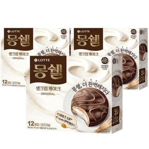 롯데웰푸드 몽쉘 생크림 오리지널 408g x 3개