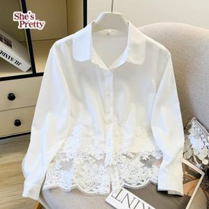 [쉬즈프리티] 플랫카라베이스레이스셔츠