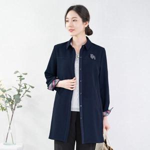 [모슬린]엄마옷 브로치 셔츠형 자켓 615FGH285 마담/중년여성/빅사이즈/50대/60대