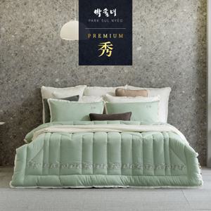 [SS] 10%앱할인/프리미엄 순면100% 박술녀 순면 피그먼트 침구 풀세트 (이불1장+베개커버1장+패드1장)