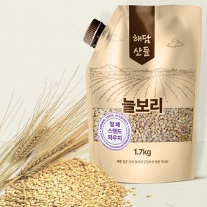 국산 늘보리 1.7kg l 밀폐 스탠트 파우치 포장 l 보리밥 겉보리쌀 잡곡