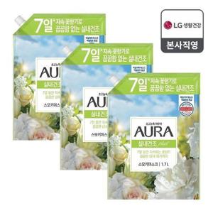 [LG생활건강]아우라 리필 1.7L 실내건조 섬유유연제 스모키머스크 3개_20662935_588346