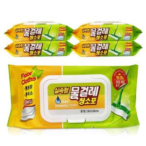 청소물티슈 물걸레청소포 (실속형) 중형 30매 x5팩 청소용 물티슈 찌든때 HWFH4CQV