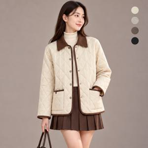 ★BEST★[시노코] 코듀로이 배색 경량 패딩 자켓 4컬러 M-XL W25PJ402
