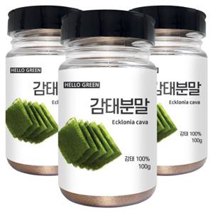 [헬로우그린] 제주 바다 감태 분말 가루 100gx3(통) 천연조미료