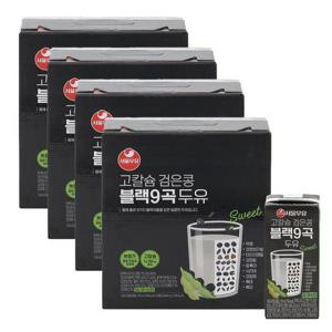 [서울우유]서울우유 고칼슘 검은콩 블랙9곡 두유 190ml 64팩-칼슘250mg 식물성 단백질 함유 (37852550)