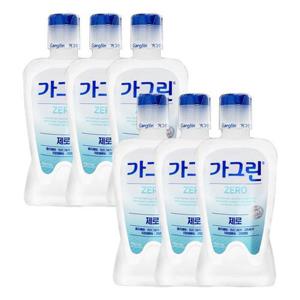 가그린 제로 구강청결제 750ml x6