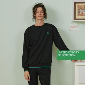 [베네통 언더웨어]LIFE WEAR 로고 남성 셋업 2종세트 블랙 BNM4O40_T
