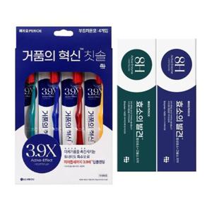 페리오 거품의 혁신 칫솔 4개입 + 효소의 발견 치약 100g 3개