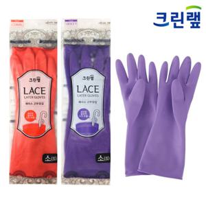 크린랩 레이스 고무장갑 (S)소