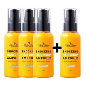 [라벨영]쇼킹헤어한방울앰플 70ml / 3개 + 1개