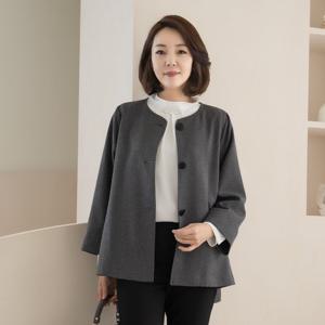 엄마옷 마담4060 노카라언발란스자켓-QJK2503004-
