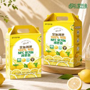 드림이음 오늘레몬 NFC 유기농 레몬즙 레몬수 대용량 20g x 100포 2박스