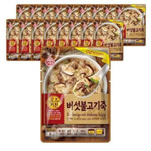 오뚜기 오즈키친 버섯불고기죽 450g 간편식 불고기 버섯죽
