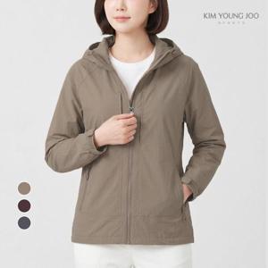 [김영주 스포츠]김영주스포츠 여성 데일리 후드 바람막이 점퍼 KRWJ62127 골프 등산 데일리 가을 자켓