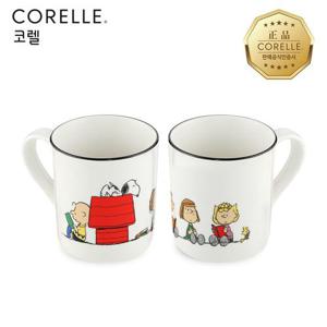 코렐 코디 스누피더홈 블랙 머그 2P