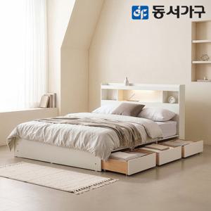 동서가구 몬티아 3서랍 LED 슈퍼싱글 SS 수납침대+케미컬폼 매트리스 DF642017