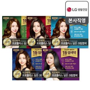 리엔 흑모비책 프로폴리스 새치 염색약 x 2개 (짙은갈색/흑색/밝은갈색/흑갈색/자연갈색)택1