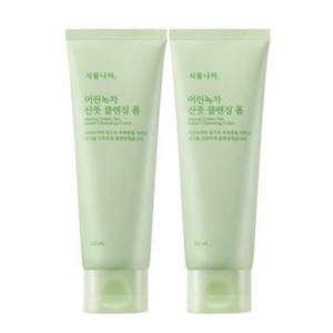 식물나라 어린녹차 산뜻 클렌징 폼 120ml 2개