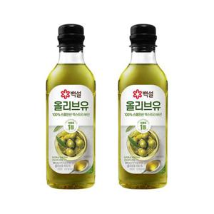 [CJ] 백설 엑스트라버진 압착올리브유 500ml x2개