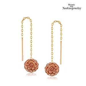 [NeeGee] 14K GOLD 샴페인판타스틱드롭 이어링
