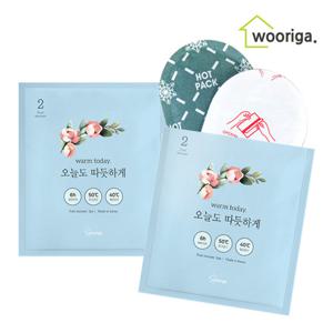 우리가스토리 국내생산 발핫팩 40g (20gx2개) 60팩 파스형 붙이는핫팩 미니핫팩