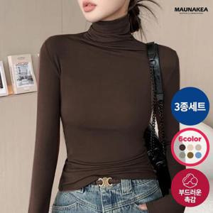 [마우나케아]3종세트 마우나케아 여성 겨울 6색상 부드라운 촉감 목폴라티 이너티 MKA40324T3