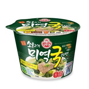 큰컵라면 오뚜기 쇠고기 미역국 라면 100g 24개