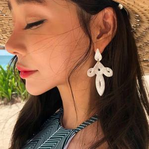 비바럽 / 여자 드롭 귀걸이 자개귀걸이 패션 이어링 AC14840F