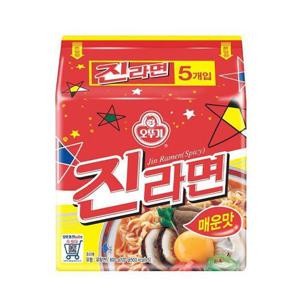 [오뚜기]오뚜기 진라면 매운맛 120gX5입 멀티팩 (37560904)