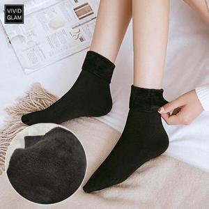[비비드글램][5장SET] 융털양말 따뜻한 겨울필수템 무지 기본양말