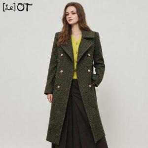 [르오트(LeOT)] 울 브리티시 헤링본 체크 더블 롱코트-사이즈 55~88다양