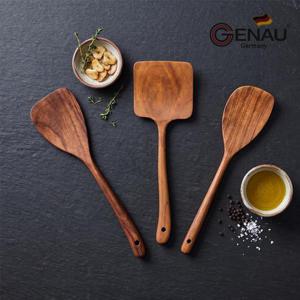 [GENAU] 제너 마호가니 원목 조리도구 3종 세트(롱주걱+멀티뒤집개+멀티주걱)
