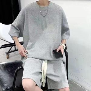 트레이닝복 츄리닝 휘트니스 편한 남성 트레이닝 오버핏 캐주얼 남자 반팔 셋업 여름
