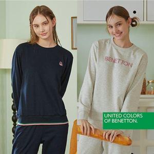 [베네통 언더웨어][베네통](단품)[BENETTON] 베네통 프리미엄 피치 코튼 여성 맨투맨(1종)_633025
