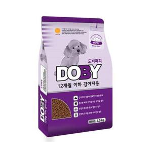 [QNR0Y067_58]도비 퍼피 아기강아지 개사료 사료 2.5kg 1P
